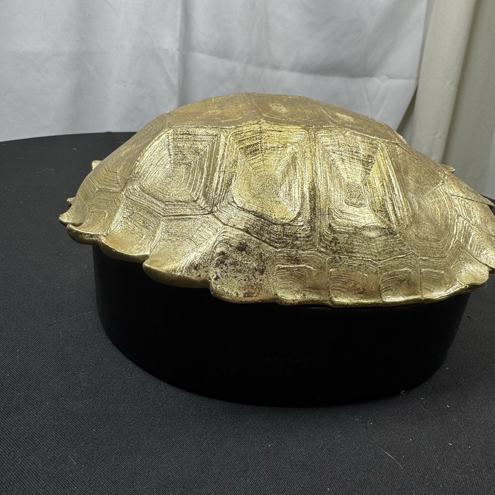 Black‎ & Gold Faux Turtle Shell Storage/Trinket Box